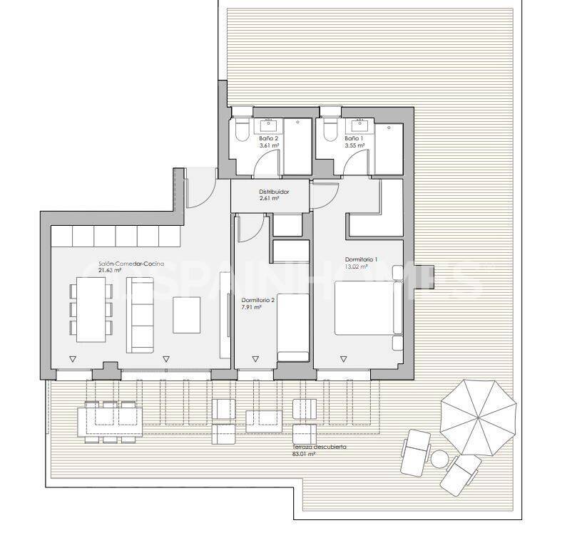 Penthouse à Mijas, Malaga, Espagne 2 chambres, 168 m2 No. 146458