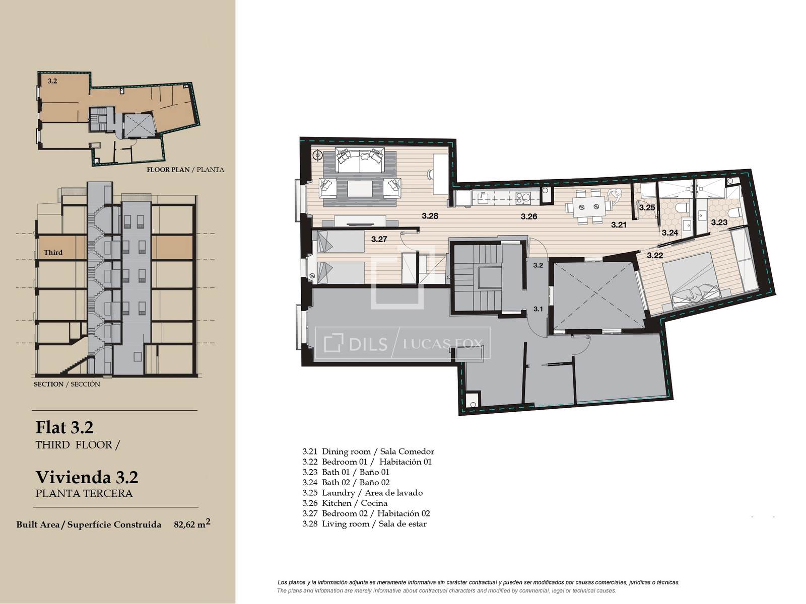 Huoneisto Barcelona, Espanja 2 makuuhuonetta, 83 m2 No. 192826