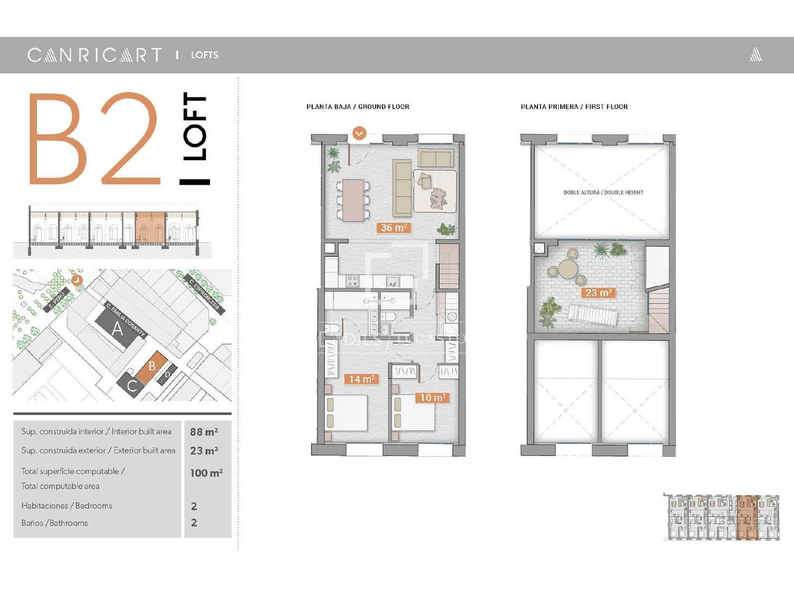 Apartment in Barcelona, Spain 2 bedrooms, 88 sq.m. No. 192825
