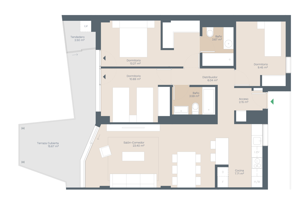 Apartment à Palmanova, Mallorca, Espagne 3 chambres, 123 m2 No. 103834