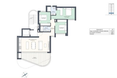 Wohnung zum Verkauf in Guardamar del Segura, Alicante, Spanien 3 Schlafzimmer, 91 m2 Nr. 141807 - Foto 17