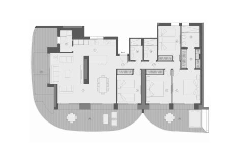 Layout 4 bedrooms, 246 sq.m. in Benidorm, Alicante, Spain №147139