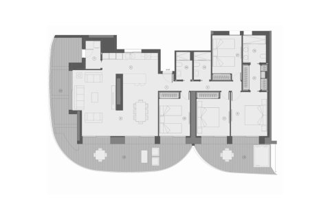 Layout 4 bedrooms, 243 sq.m. in Benidorm, Alicante, Spain №147141