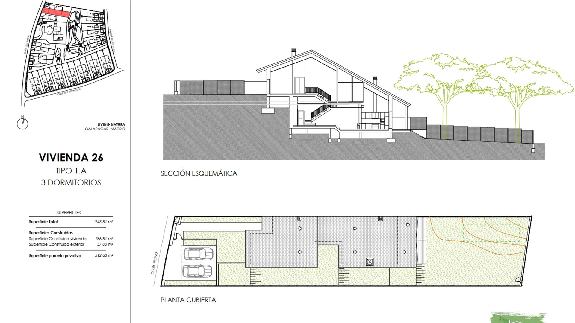 Huvila Living Natura, Colmenarejo, Madrid, Espanja 3 makuuhuonetta, 135.64 m2 No. 73839