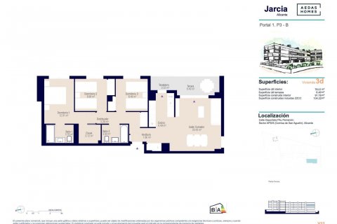 Appartamento in vendita Alicante, Spagna 3 camere da letto, 100 mq. N° 109238 - foto 15