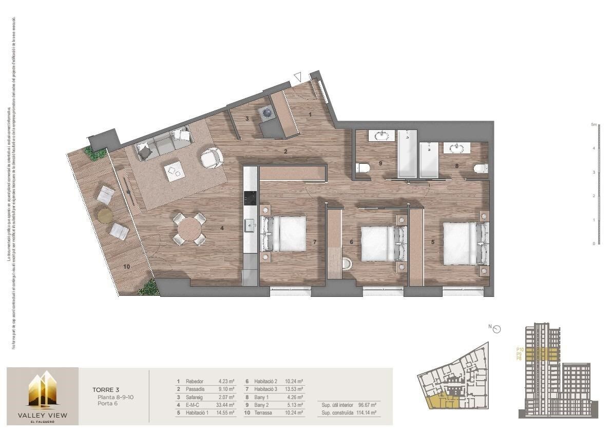 Wohnung in Principado De Andorra (Ninguna Poblacion Tiene C.P.), Lleida, Spanien 3 Schlafzimmer, 125 m2 Nr. 178938