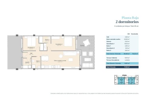 Huoneisto myytävänä Almeria, Espanja, 2 makuuhuonetta, 70 m2 No. 189896 - kuva 12