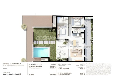 Dzīvoklis pārdošanā San Pedro del Pinatar, Murcia, Spānijā 3 istabas, 86 m2 Nr. 146810 - attēls 22