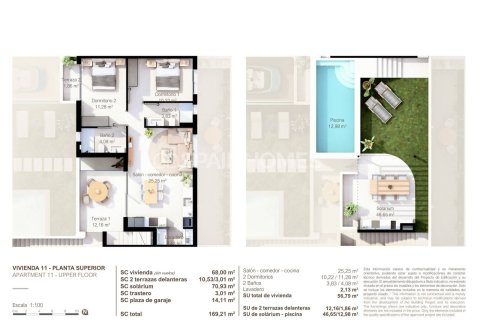 Продажа пентхауса в Сан-Педро-дель-Пинатар, Мурсия, Испания 3 спальни, 83м2 №146811 - фото 29