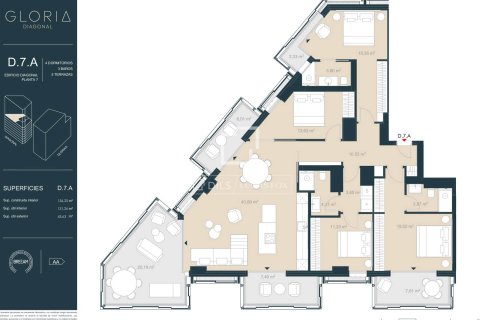 Dzīvoklis pārdošanā Barcelona, Spānijā 4 istabas, 156 m2 Nr. 150573 - attēls 8