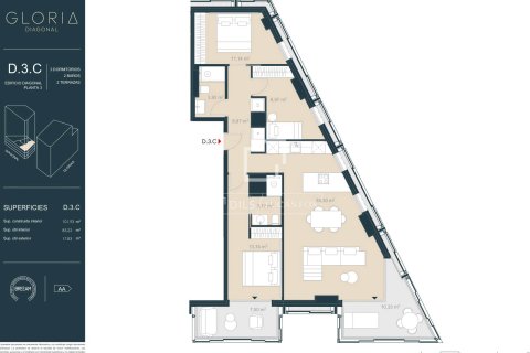 Dzīvoklis pārdošanā Barcelona, Spānijā 3 istabas, 102 m2 Nr. 150575 - attēls 8