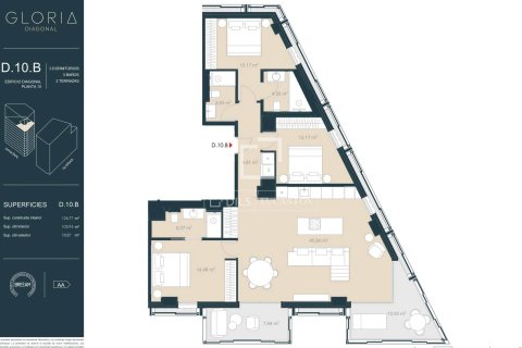 Dzīvoklis pārdošanā Barcelona, Spānijā 3 istabas, 127 m2 Nr. 150576 - attēls 8