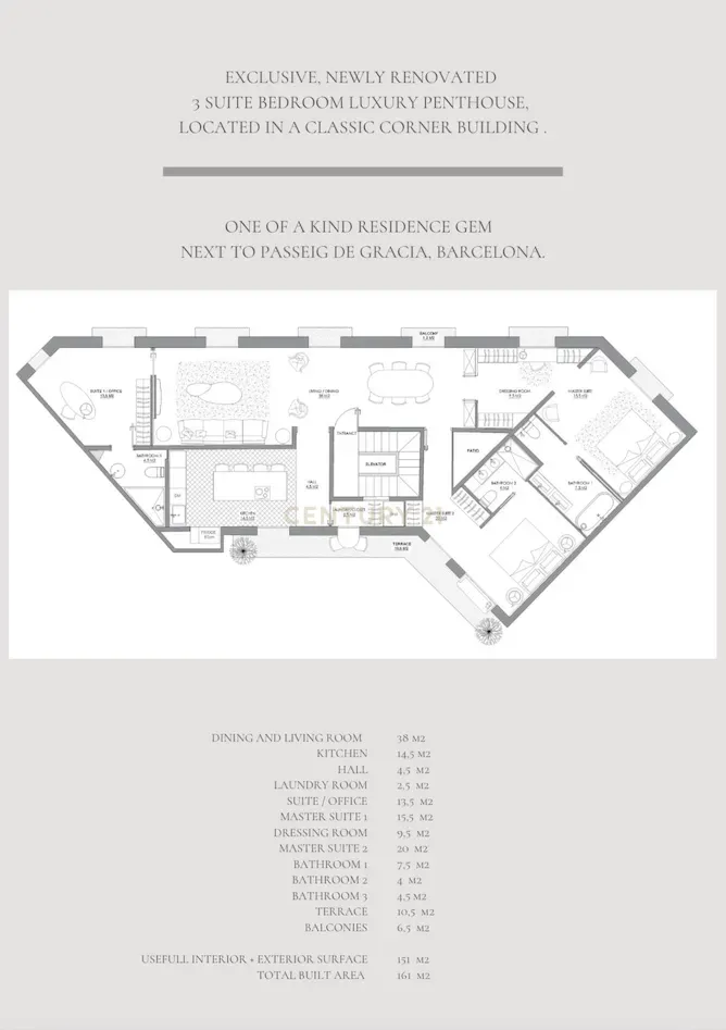 Apartament w Barcelona, Hiszpania 3 sypialnie, 161 mkw. nr 167143