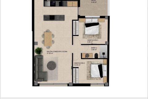 Продажа квартиры в Катраль, Аликанте, Испания 3 спальни, 95м2 №170252 - фото 7