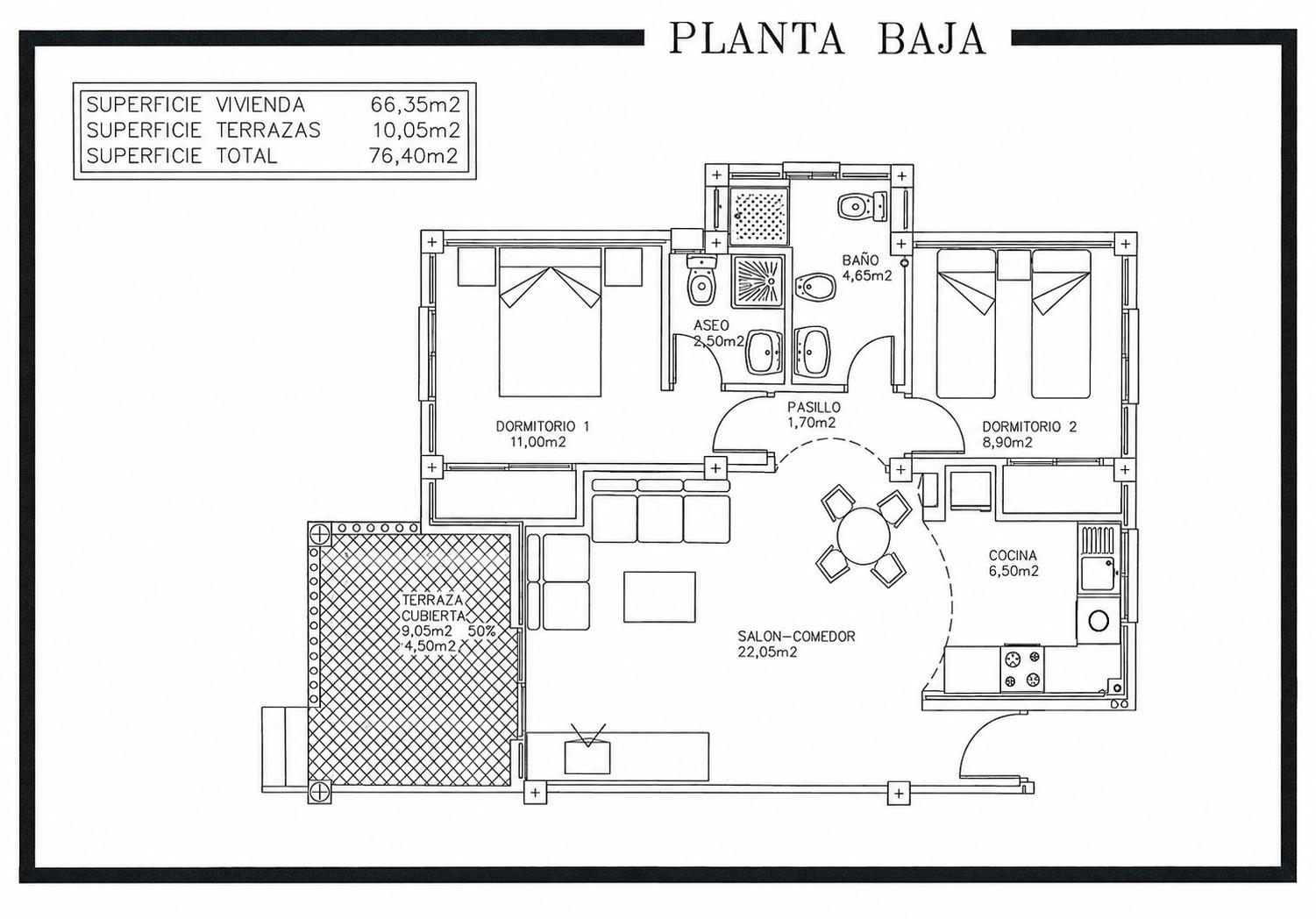 Квартира в Ла Зения, Аликанте, Испания 2 спальни, 69м2 №193018