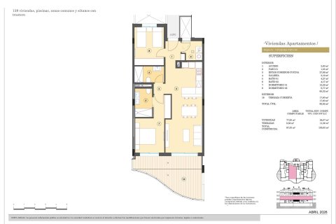 Продажа квартиры в Финестрат, Аликанте, Испания 2 спальни, 88м2 №190971 - фото 17