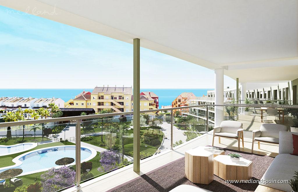 Apartment in Manilva, Malaga, Spain 3 bedrooms, 118 sq.m. No. 53978