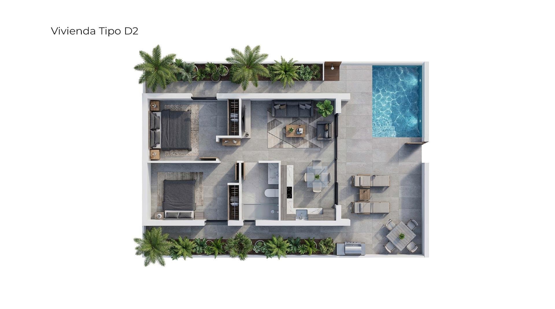 Villa in Almeria, Spanien 2 Schlafzimmer, 56 m2 Nr. 192446