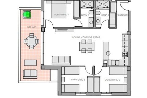 Huoneisto myytävänä Guardamar del Segura, Alicante, Espanja, 3 makuuhuonetta, 101 m2 No. 75664 - kuva 20