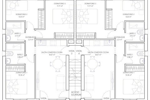 Bungalow till salu i Nueva Torrevieja, Alicante, Spanien 3 sovrum, 71 kvm. Nr. 165661 - foto 19