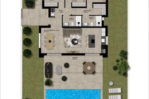 Villa till salu Hondon De Las Nieves, Alicante, Spanien 3 sovrum, 128 kvm. Nr. 135129 - foto 14