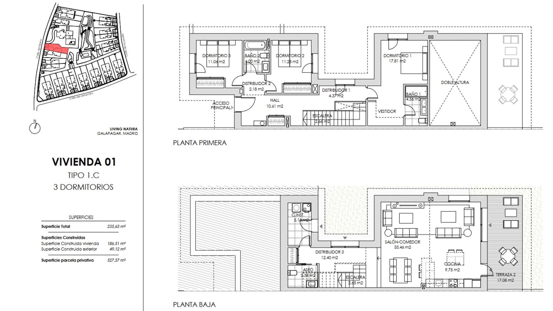 Willa w Living Natura, Colmenarejo, Madrid, Hiszpania 3 sypialnie, 135.08 mkw. nr 73818