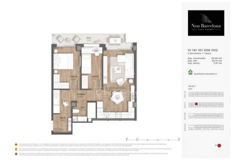 Dzīvoklis pārdošanā La Sagrera, Barcelona, Spānijā 2 istabas, 62 m2 Nr. 150702 - attēls 21