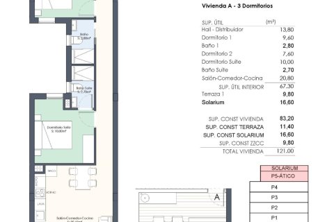 Продажа квартиры Торревьеха, Аликанте, Испания 3 спальни, 83м2 №134402 - фото 13