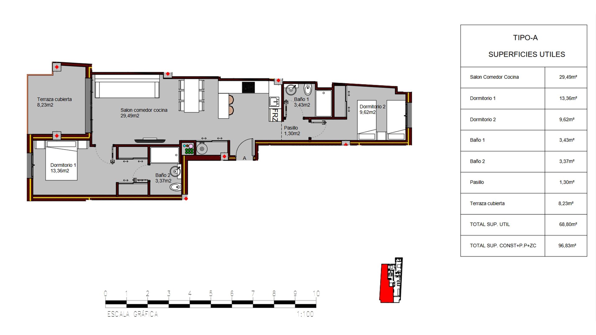 Apartament w Alegria Residencial XIX, Torrevieja, Alicante, Hiszpania 2 sypialnie, 96.83 mkw. nr 71687