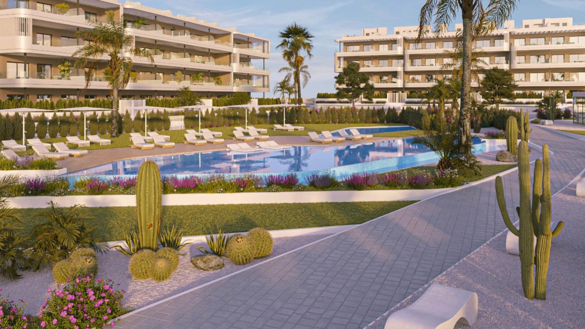 Lägenhet i Sunset Village, Torrevieja, Alicante, Spanien 2 sovrum, 83 kvm. Nr. 155223
