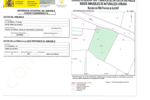 Działka w Orba, Alicante, Hiszpania nr 183968