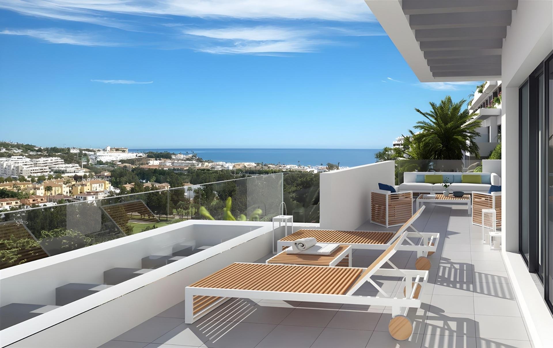 Takvåning i Mijas, Malaga, Spanien 1 sovrum, 80 kvm. Nr. 179261