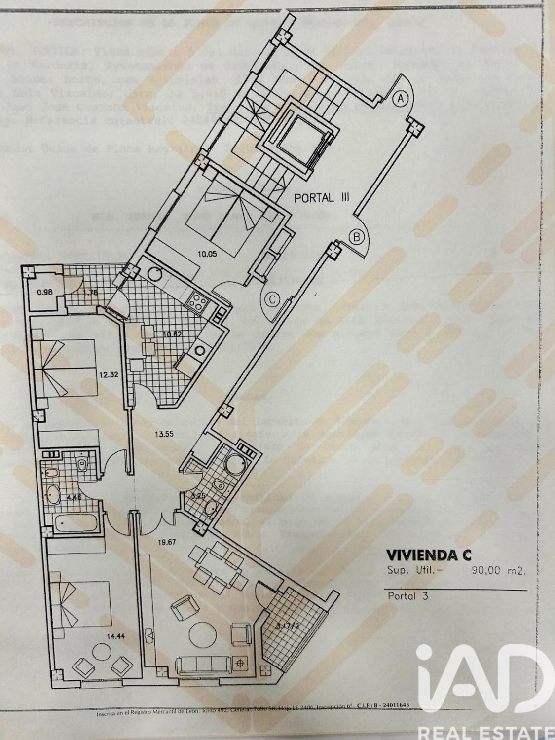 Apartment in La Baneza, Leon, Spain 3 bedrooms, 164 sq.m. No. 185026