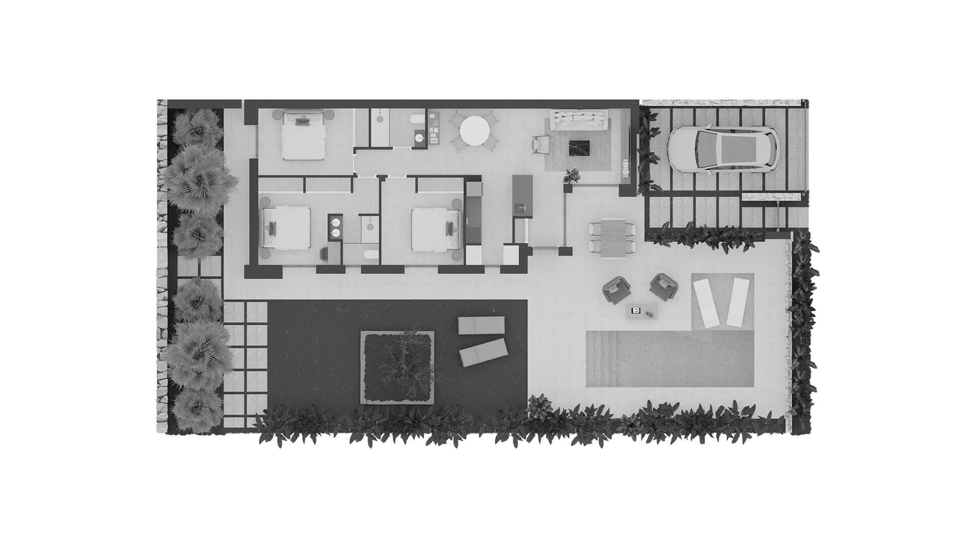 Villa in La Pinada Nature Resort, Finestrat, Alicante, Spagn, 3 camere da letto, 107.79 mq. N° 147284