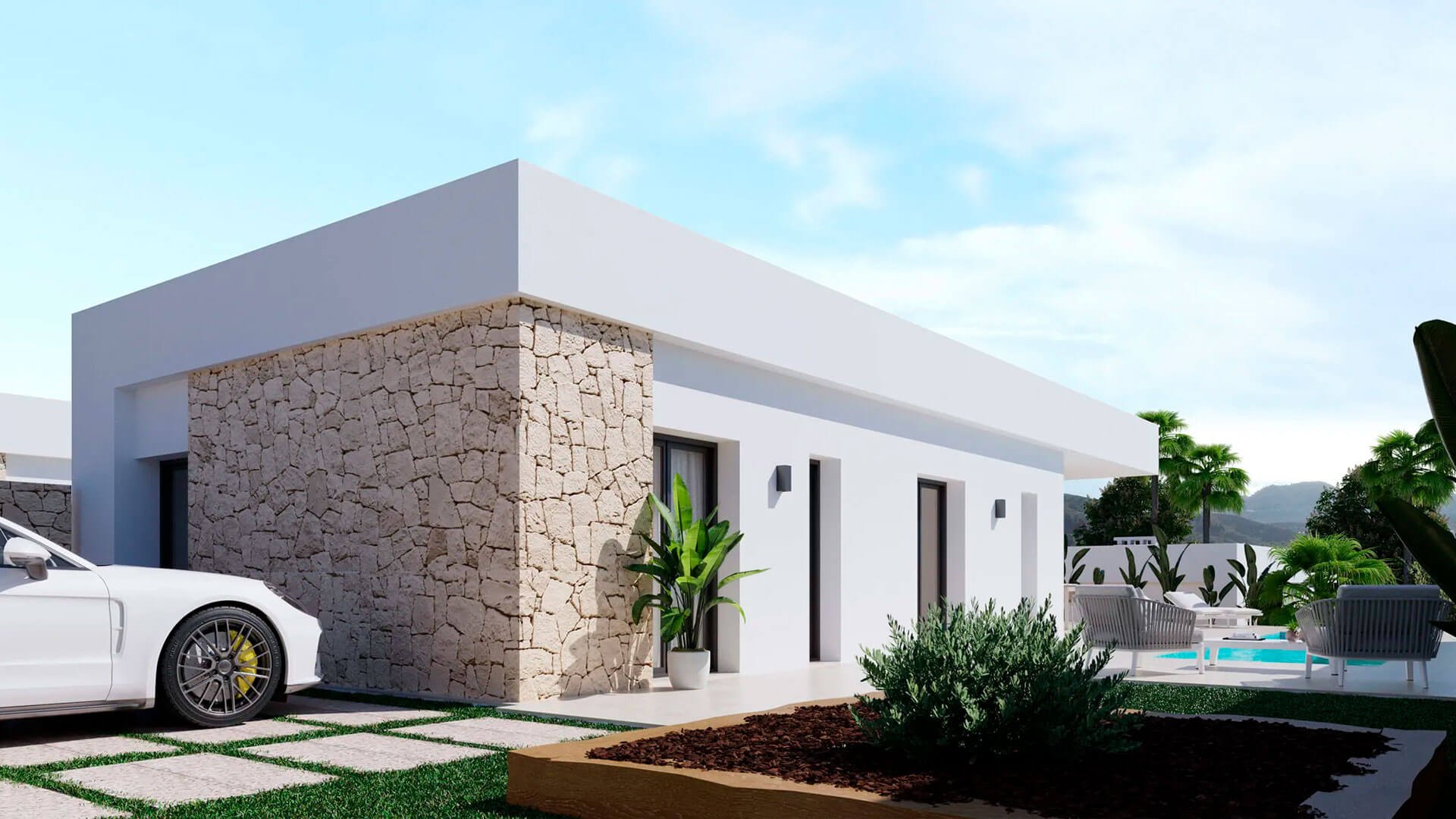 Villa i La Pinada Nature Resort, Finestrat, Alicante, Spanien 3 sovrum, 107.79 kvm. Nr. 147286