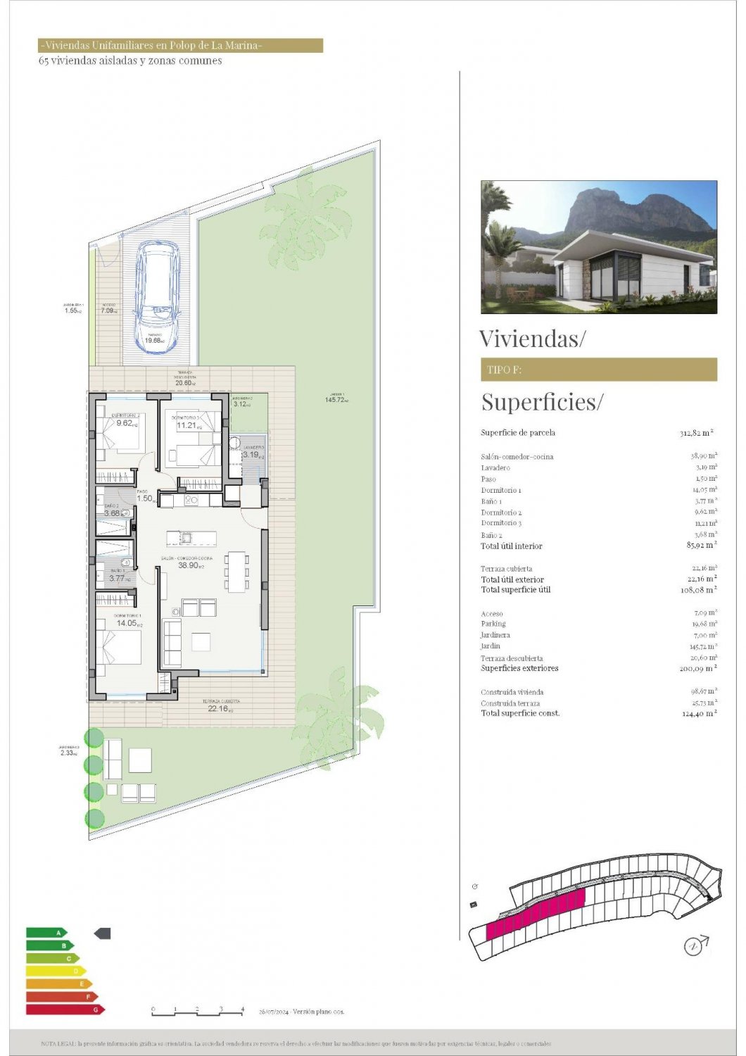 Villa in Polop, Alicante, Spanien 3 Schlafzimmer, 124 m2 Nr. 111175