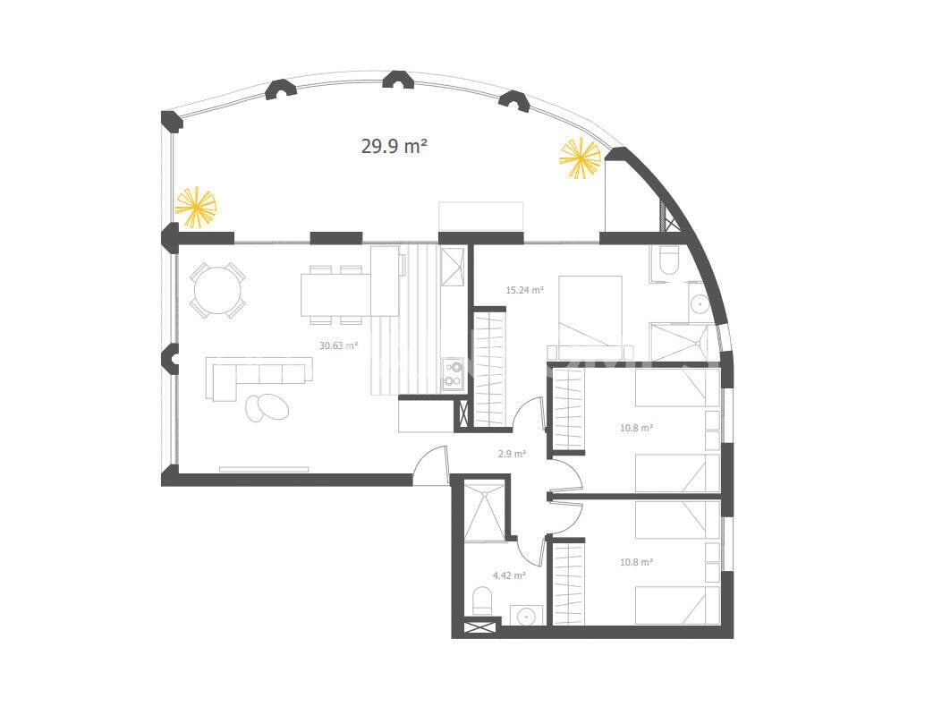 Huoneisto Villajoyosa, Alicante, Espanja 3 makuuhuonetta, 83 m2 No. 142684