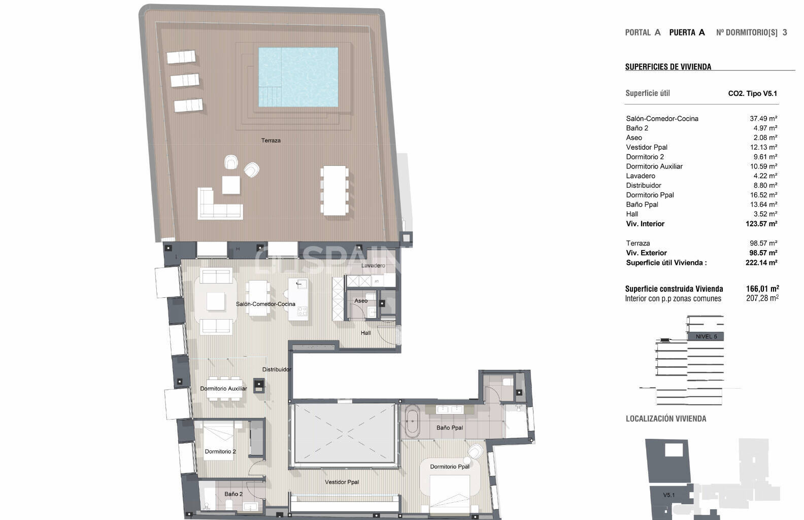 Appartamento a Barcelona, Spagna 1 camera da letto, 64 mq. N° 142679
