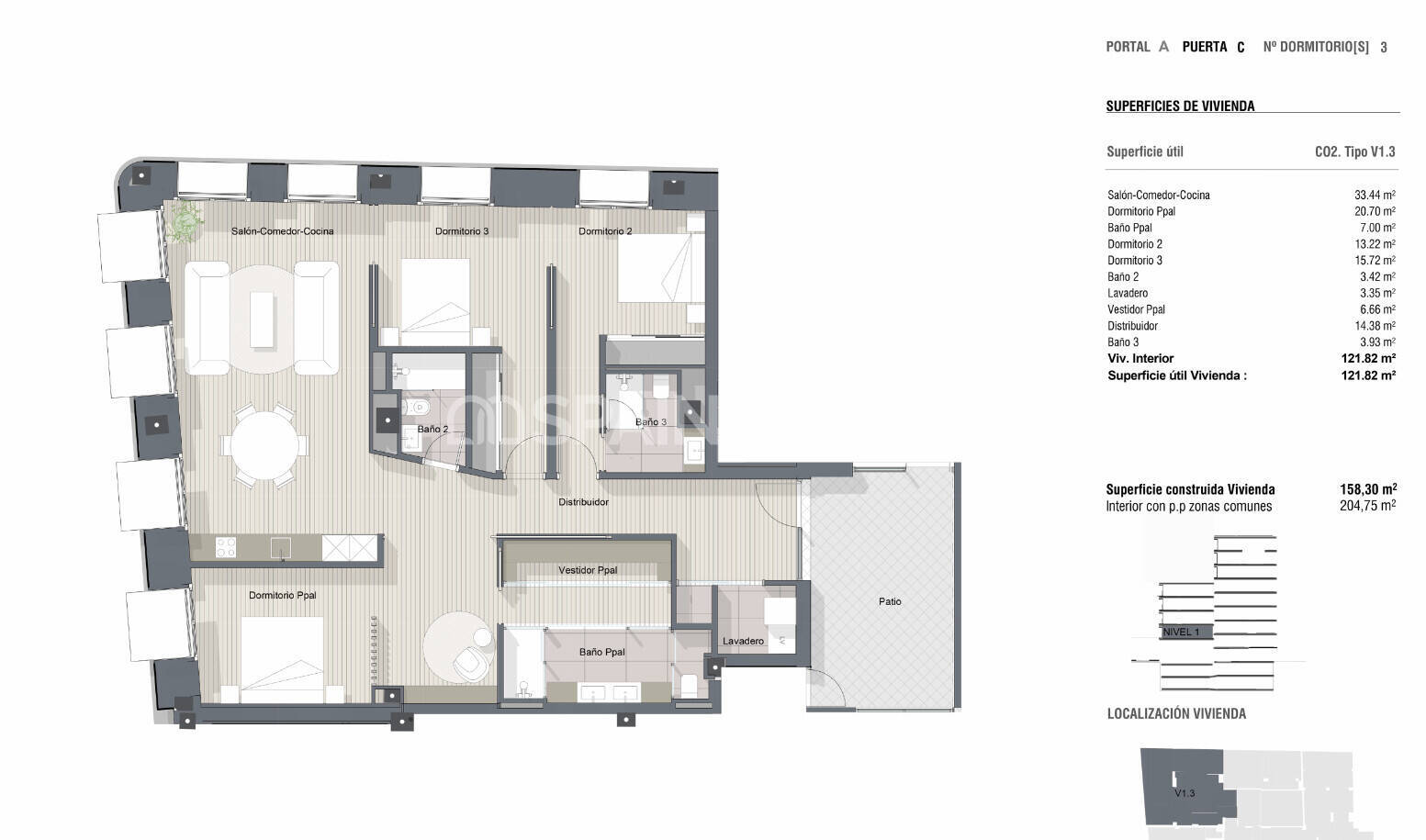 Appartamento a Barcelona, Spagna 1 camera da letto, 64 mq. N° 142679
