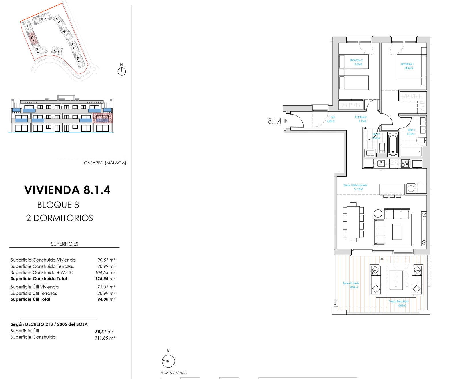 Penthouse in Casares, Malaga, Spain 3 bedrooms, 86 sq.m. No. 155724