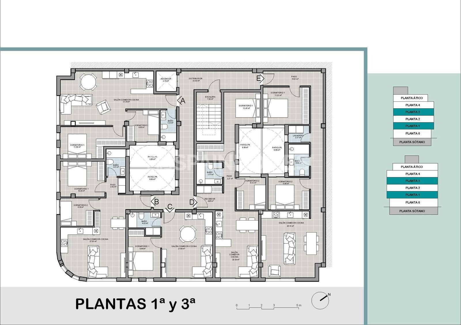 Attico a Torrevieja, Alicante, Spagna 3 camere da letto, 107 mq. N° 140108