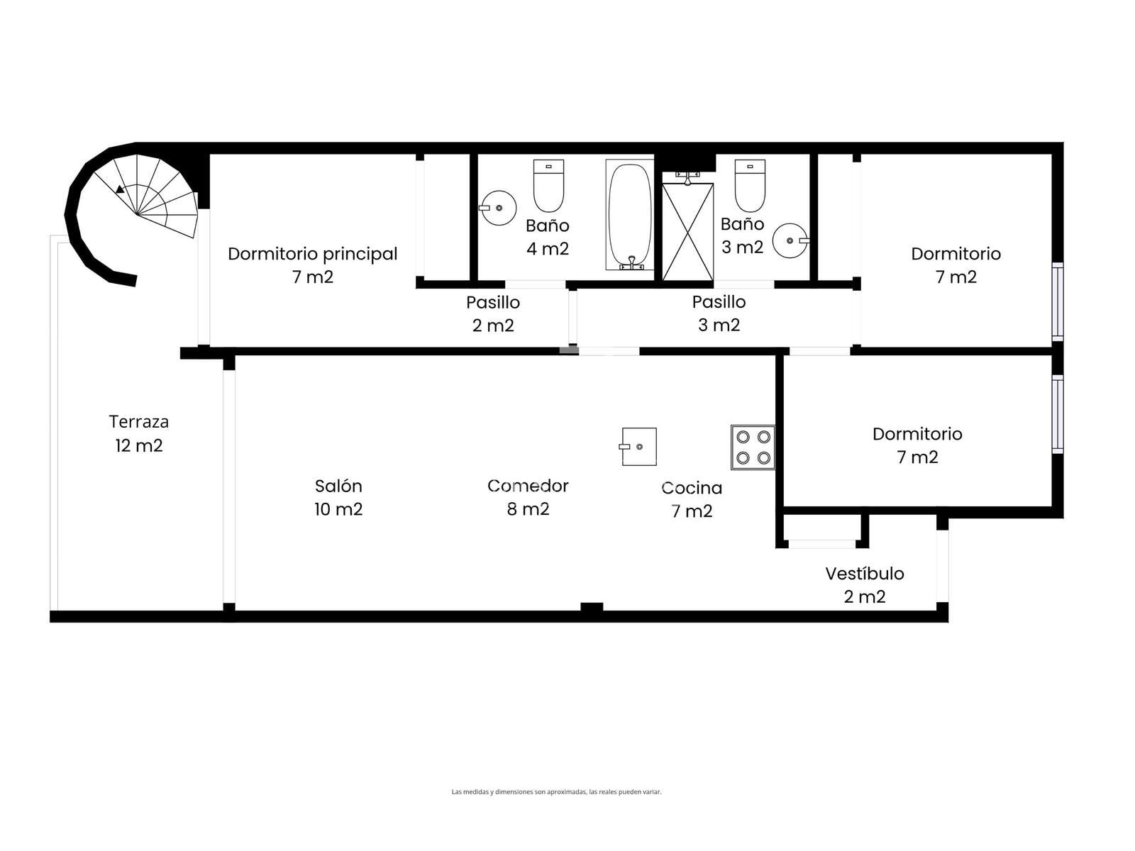 Attico a Sitges, Barcelona, Spagna 3 camere da letto, 81 mq. N° 150278