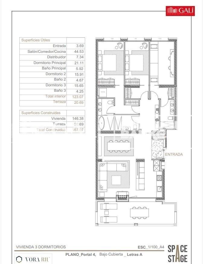 Penthauss Principado De Andorra (Ninguna Poblacion Tiene C.P.), Lleida, Spānijā 3 istabas, 167 m2 Nr. 178730