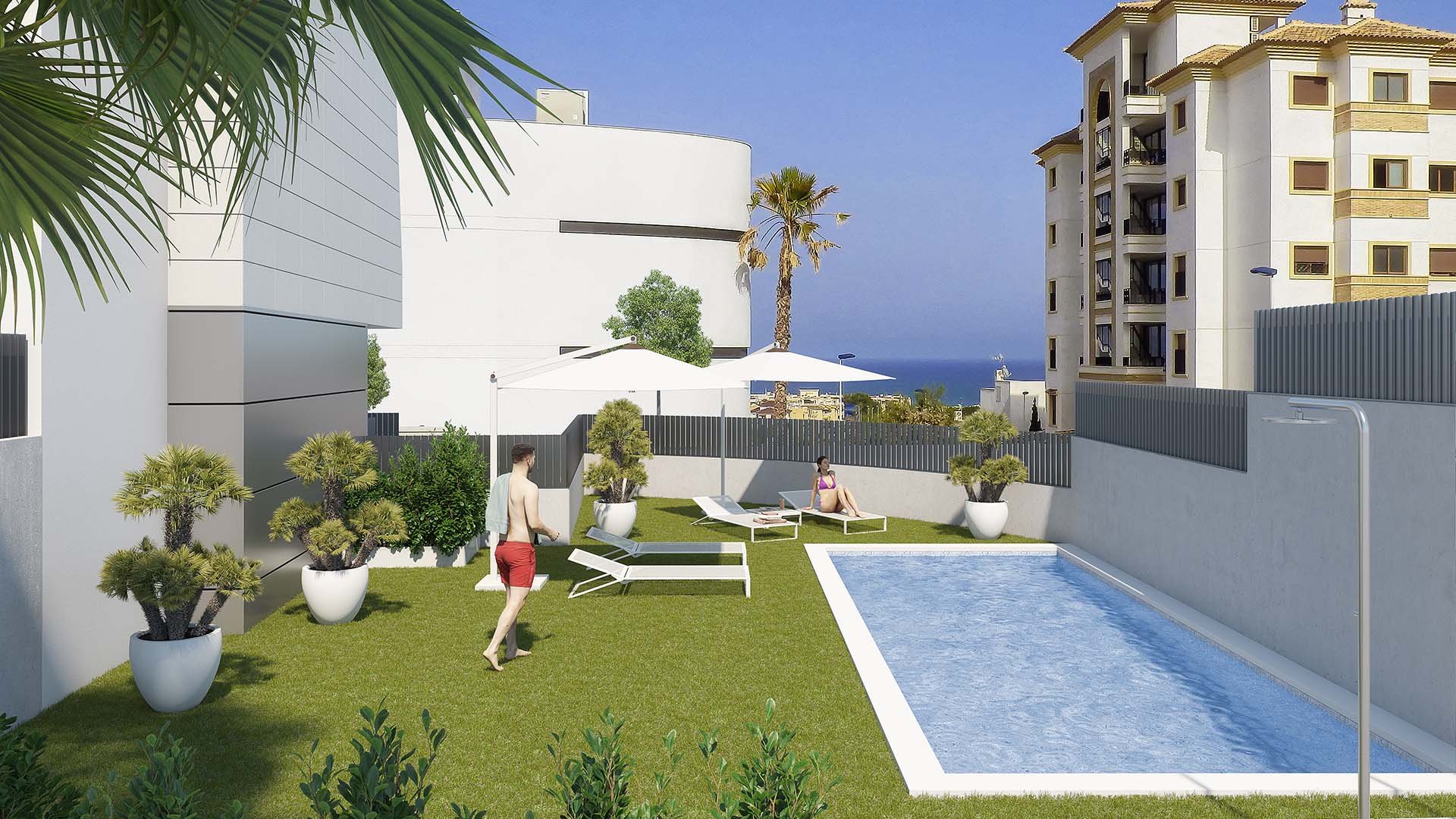 Penthouse in Mirador Del Mediterraneo, Guardamar del Segura, Alicante, Spa, 4 bedrooms, 139.49 sq.m. No. 71277