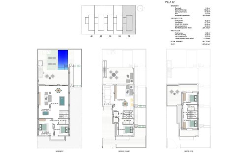 Продажа виллы Лос-Алькасарес, Мурсия, Испания 3 спальни, 224м2 №114647 - фото 14