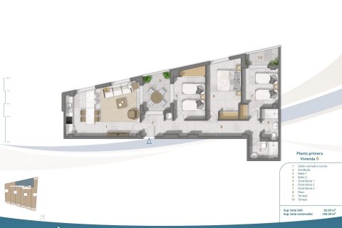Wohnung zum Verkauf San Pedro del Pinatar, Murcia, Spanien 3 Schlafzimmer, 102 m2 Nr. 114643 - Foto 12