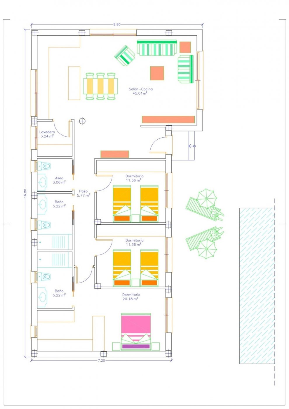 Villa a Calasparra, Murcia, Spagna 3 camere da letto, 104 mq. N° 75970
