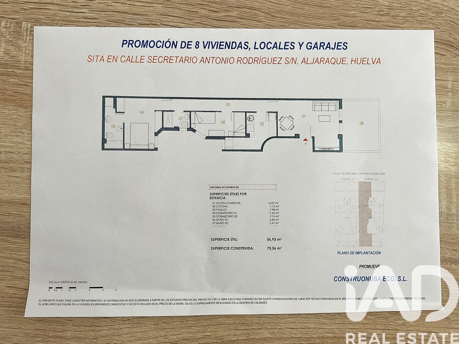 Attico a Aljaraque, Huelva, Spagna 2 camere da letto, 73 mq. N° 184985