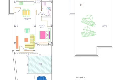 Villa till salu San Javier, Murcia, Spanien 3 sovrum, 85 kvm. Nr. 137143 - foto 9
