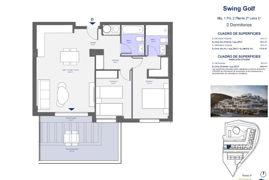 Apartment in Pulpi, Almeria, Spain 2 bedrooms, 97 sq.m. No. 133664